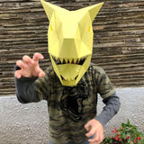 Roaring Carnotaurus paper mask - DIY 