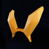 Bunny ears headband, geometric design - back view