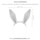 Bunny ears headband dimensions