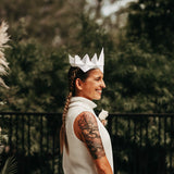 DIY wedding crown made out of paper