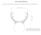 DIY deer antlers dimensions
