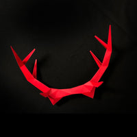 Red horns headband, deer antlers made out of paper