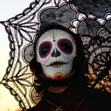 Simple paper day of the dead mask DIY mexican template