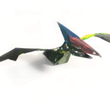 Painted Pteranodon made out of paper