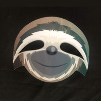Super simple sloth mask for kids front view