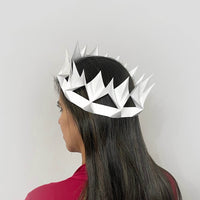 Paper crafted witch crown