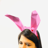 Bunny ears headband pink color valentine's day version